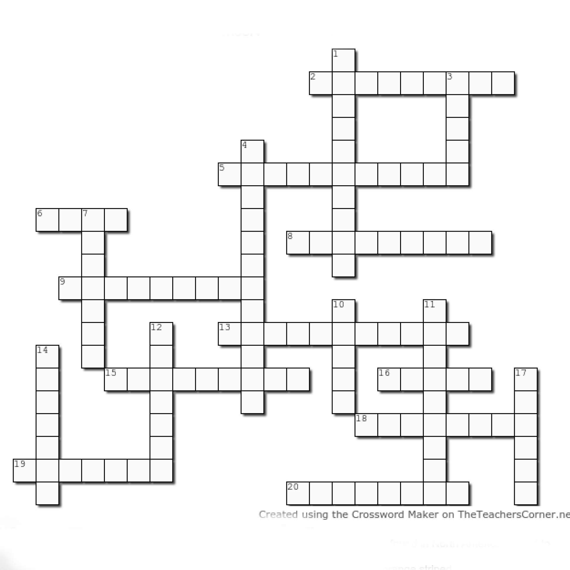 Topeka Zoo Crossword (1)